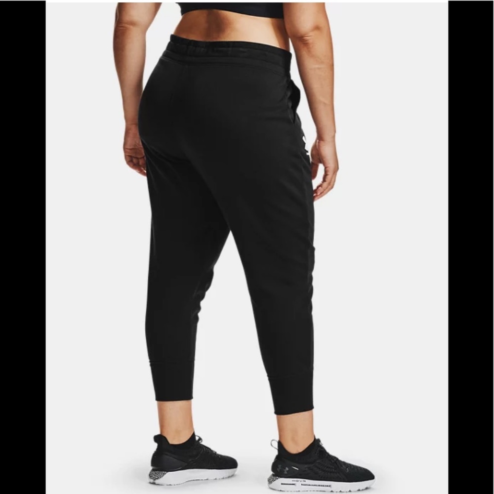 Last 1! NWT! Under Armour women’s UA Rival fleece joggers 2X black - Picture 3 of 7